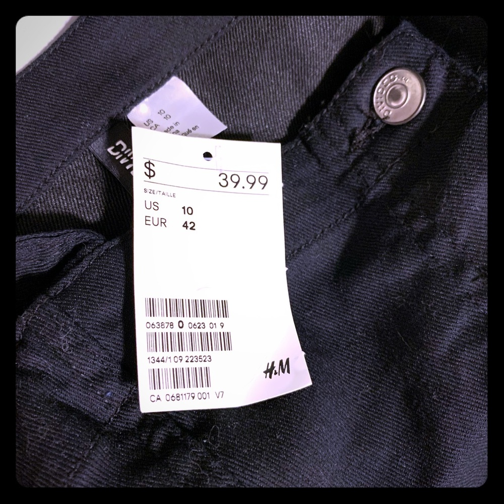 H&M Black Denim Button Dress